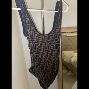 Fendi one piece swim suit